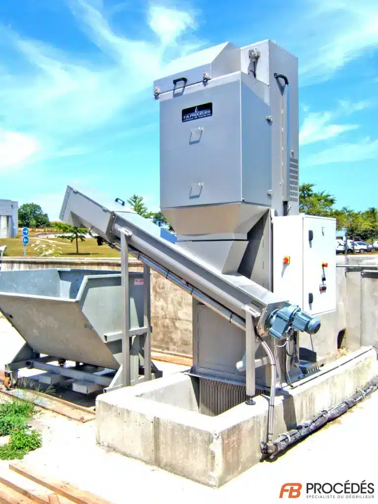 Application d’un dégrilleur sur poste de dépotage en station d’épuration ou site industriel