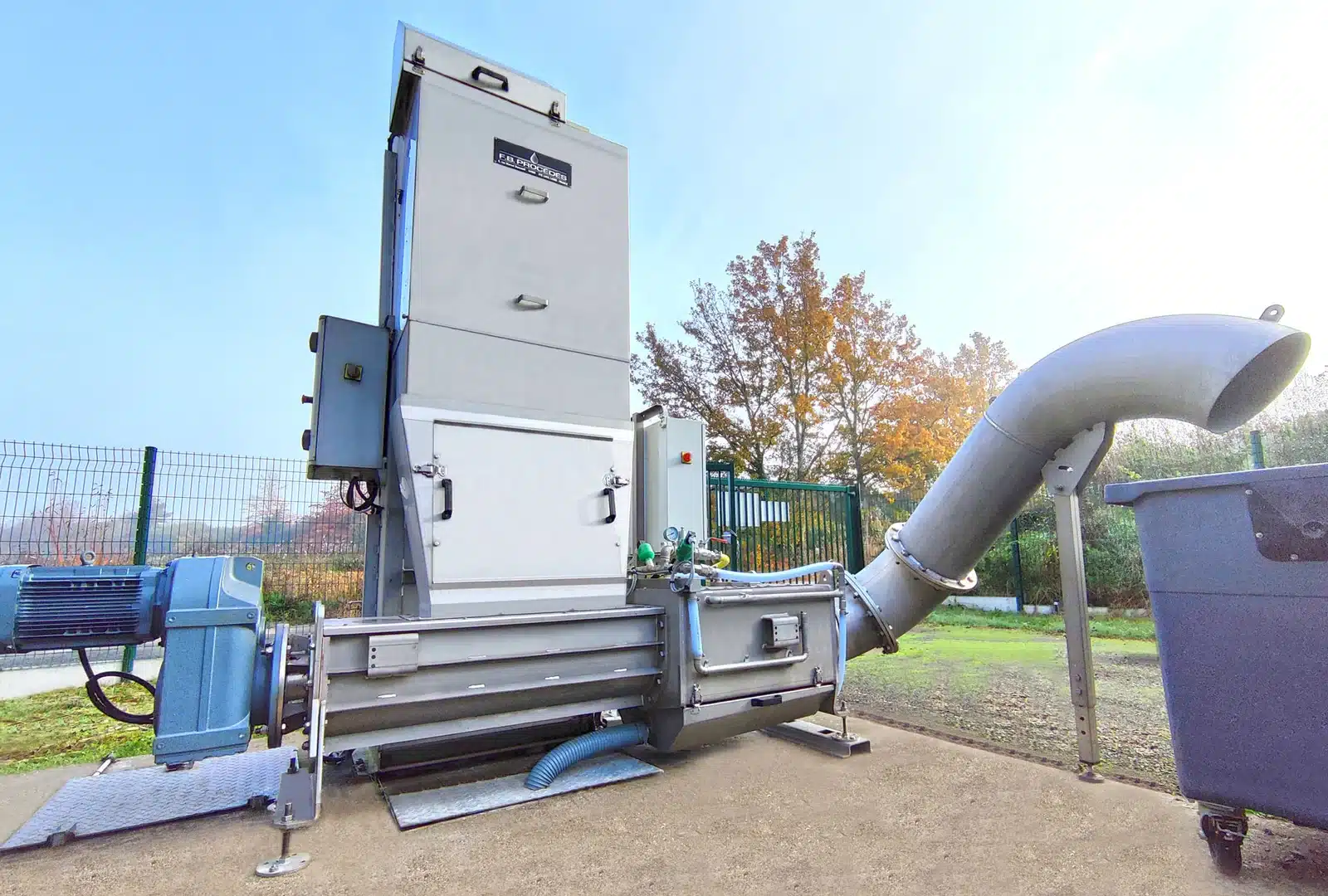 Presse laveuse fb procédés sous un dégrilleur vertical