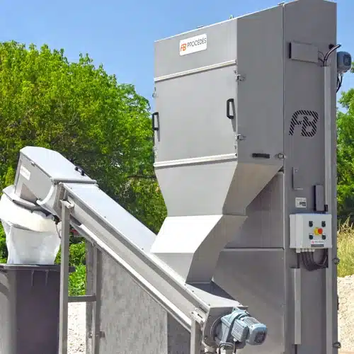 Dégrilleur vertical FB Procédés avec vis de compactage